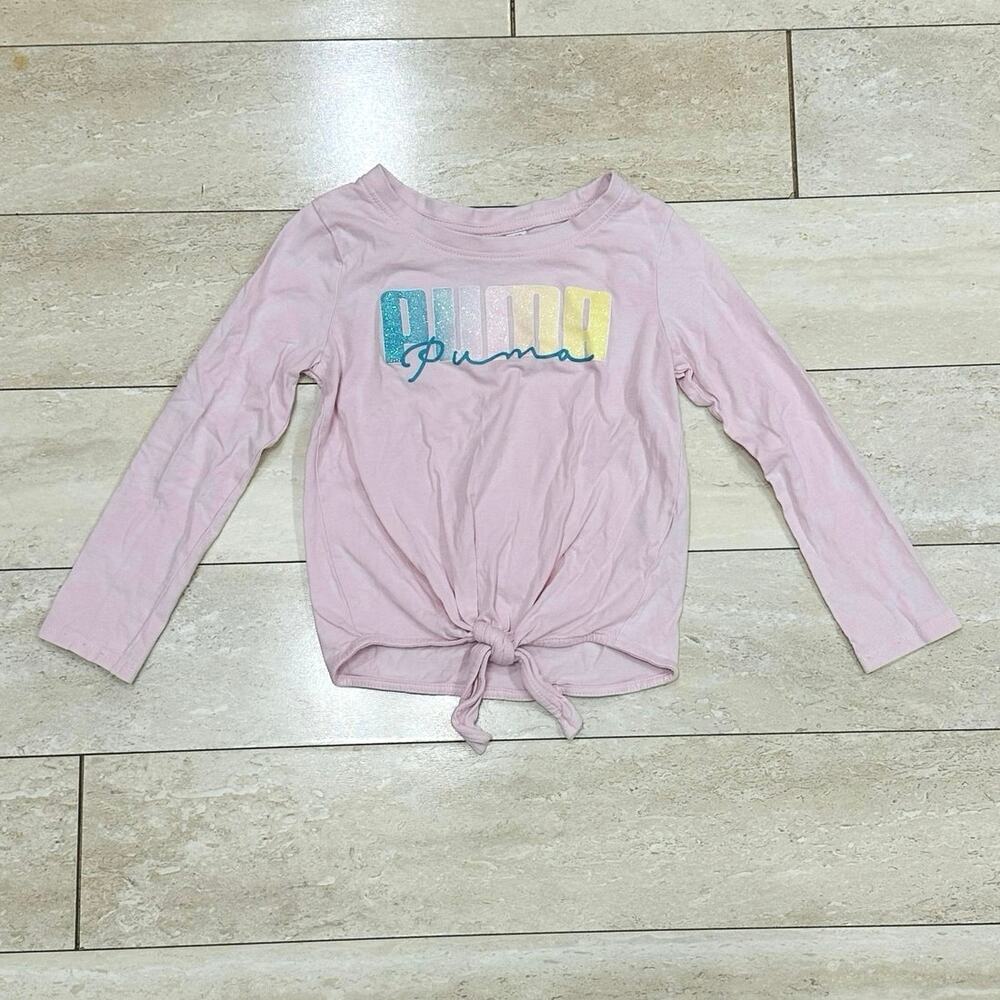 Puma Pink Front Knot Tank 5T